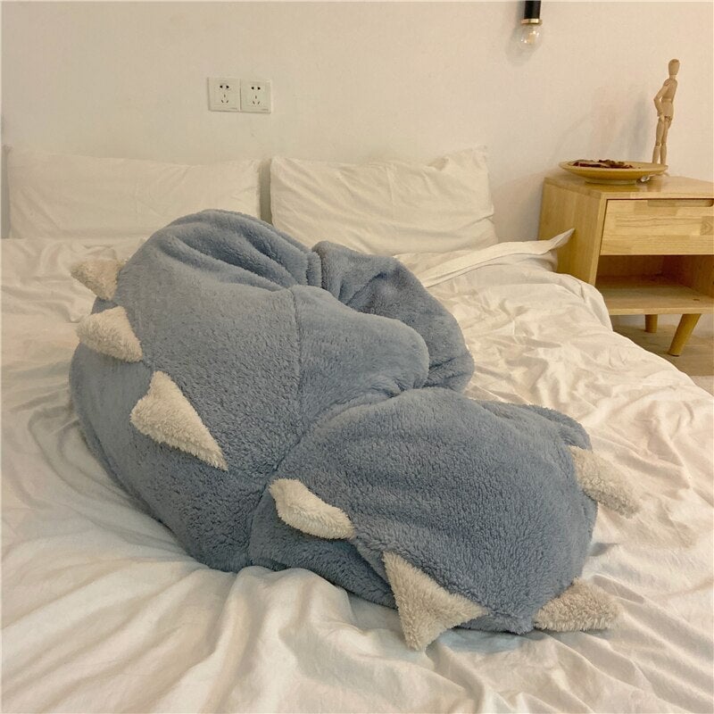 Kawaii Pastel Dragon Plush Hoodie Blanket