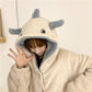 Kawaii Pastel Dragon Plush Hoodie Blanket