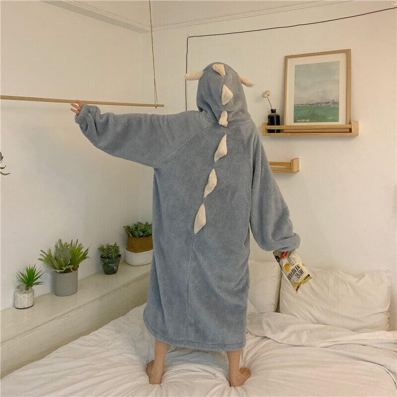 Kawaii Pastel Dragon Plush Hoodie Blanket