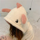 Kawaii Pastel Dragon Plush Hoodie Blanket