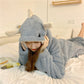 Kawaii Pastel Dragon Plush Hoodie Blanket