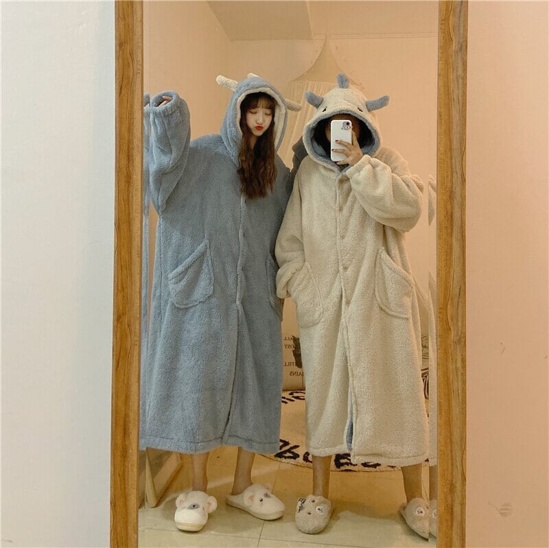 Kawaii Pastel Dragon Plush Hoodie Blanket