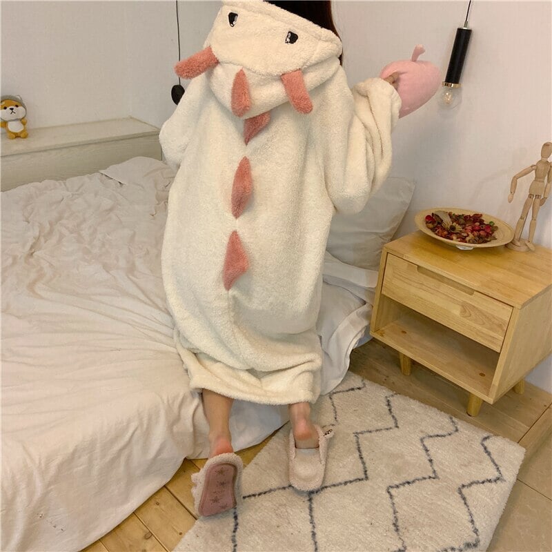Kawaii Pastel Dragon Plush Hoodie Blanket