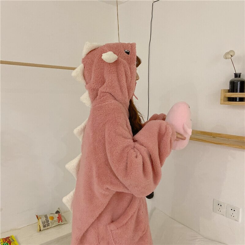 Kawaii Pastel Dragon Plush Hoodie Blanket