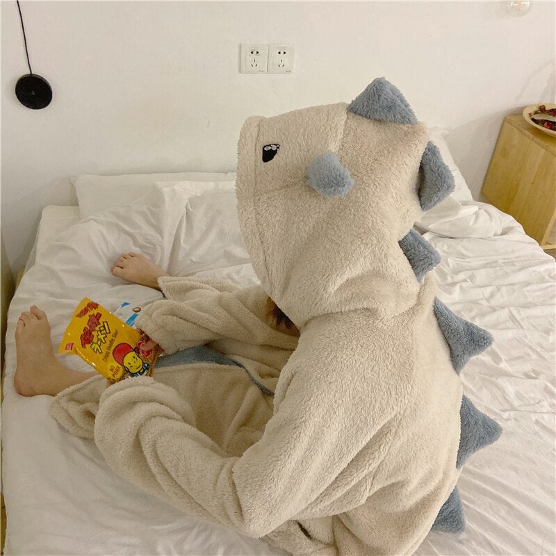 Kawaii Pastel Dragon Plush Hoodie Blanket