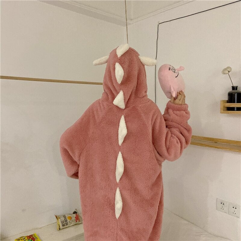 Kawaii Pastel Dragon Plush Hoodie Blanket
